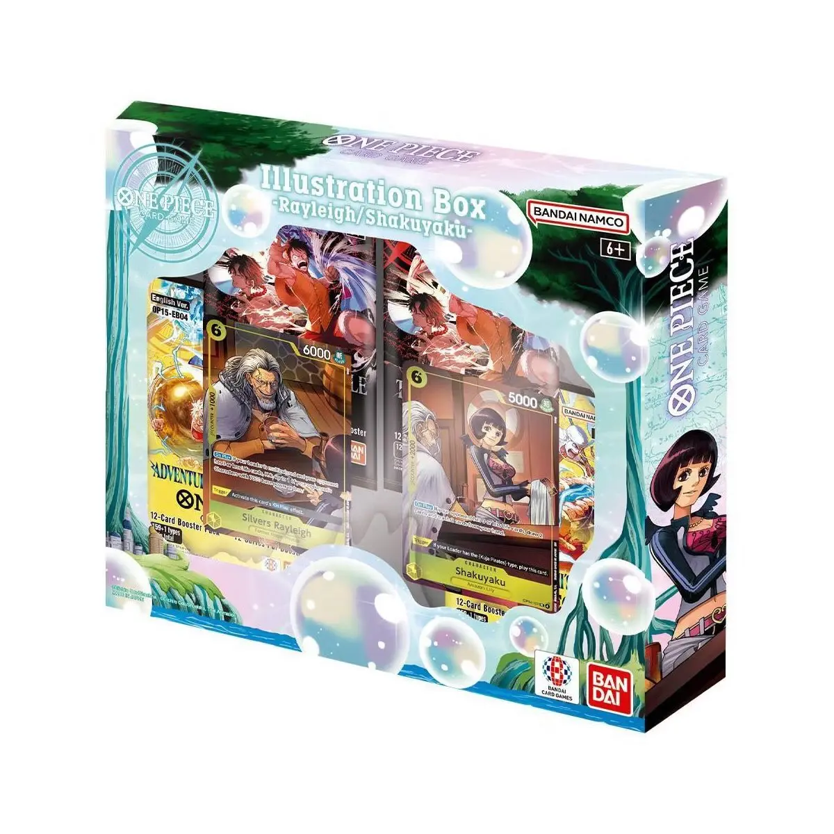 One Piece TCG IB07 Illustration Box Rayleigh / Shakuyaku - 4 Booster Packs + 2 Promo Cards