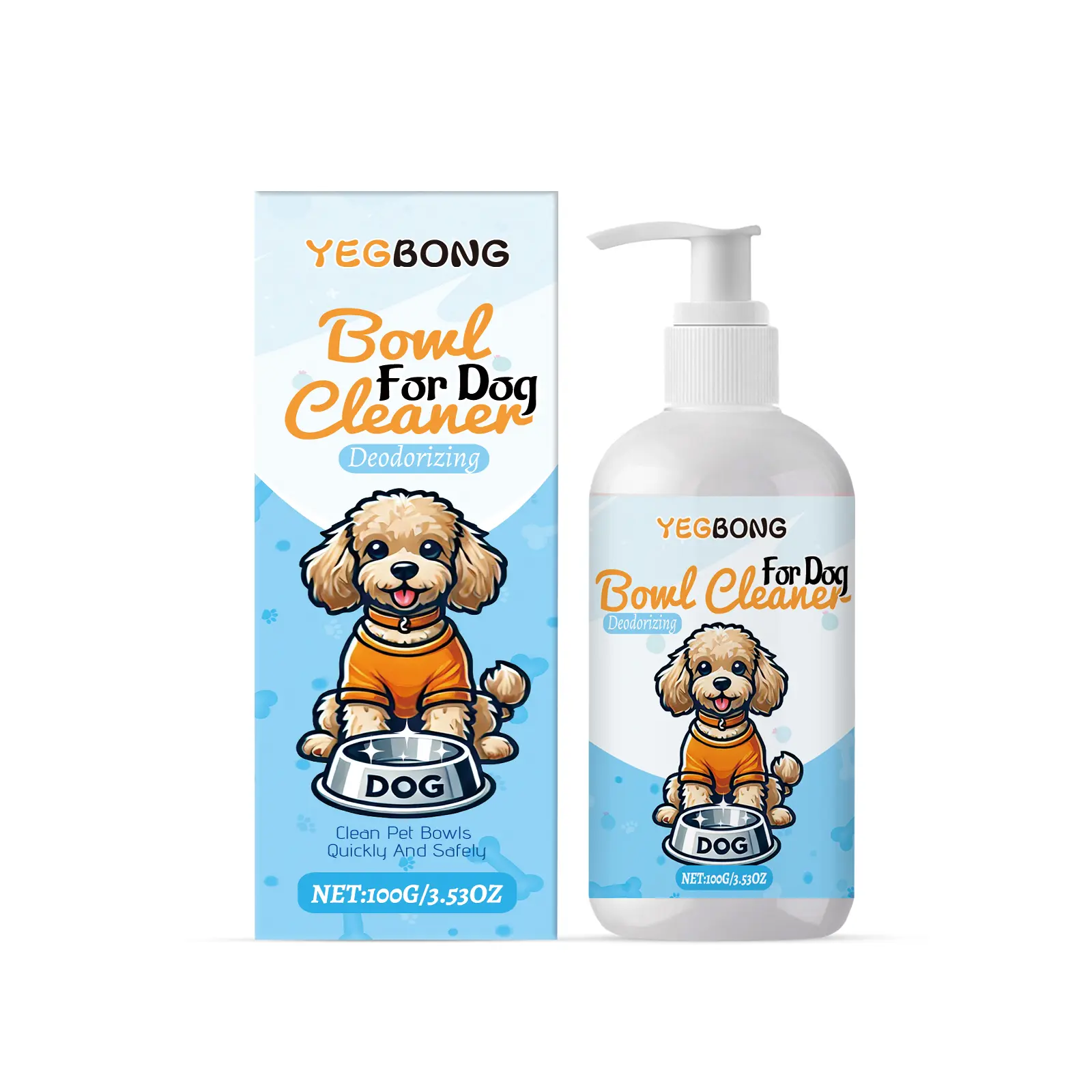 Pet Cleaning Liquid - 100g (3.53oz) Fruit-Based Disinfectant Pump Bottle, Animal-Safe Deodorizer, Easy-to-Use Dog & Cat Litter Odor Eliminator, Gentle Efficient Deep Cleaner, Safe for Sensitive Skin, Stain-Free Soft Hands Formula