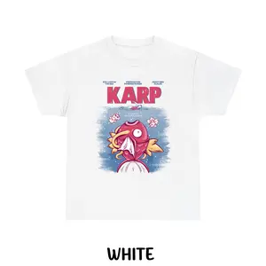 Jaws x Magikarp Shirt, Pokemon Shirt, PKM Shirt, Anime T-Shirt, Vintage T-Shirt Menswear Top Underwear Tshirt