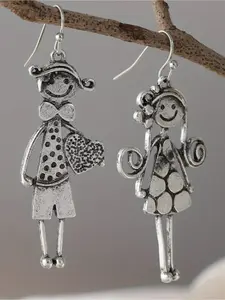 Retro and Minimalist Boy and Girl Couple Drop Earring Suitable for Women's Daily and Party Birthdays,Jewelry Gifts, Elegant Minimalist Earrings