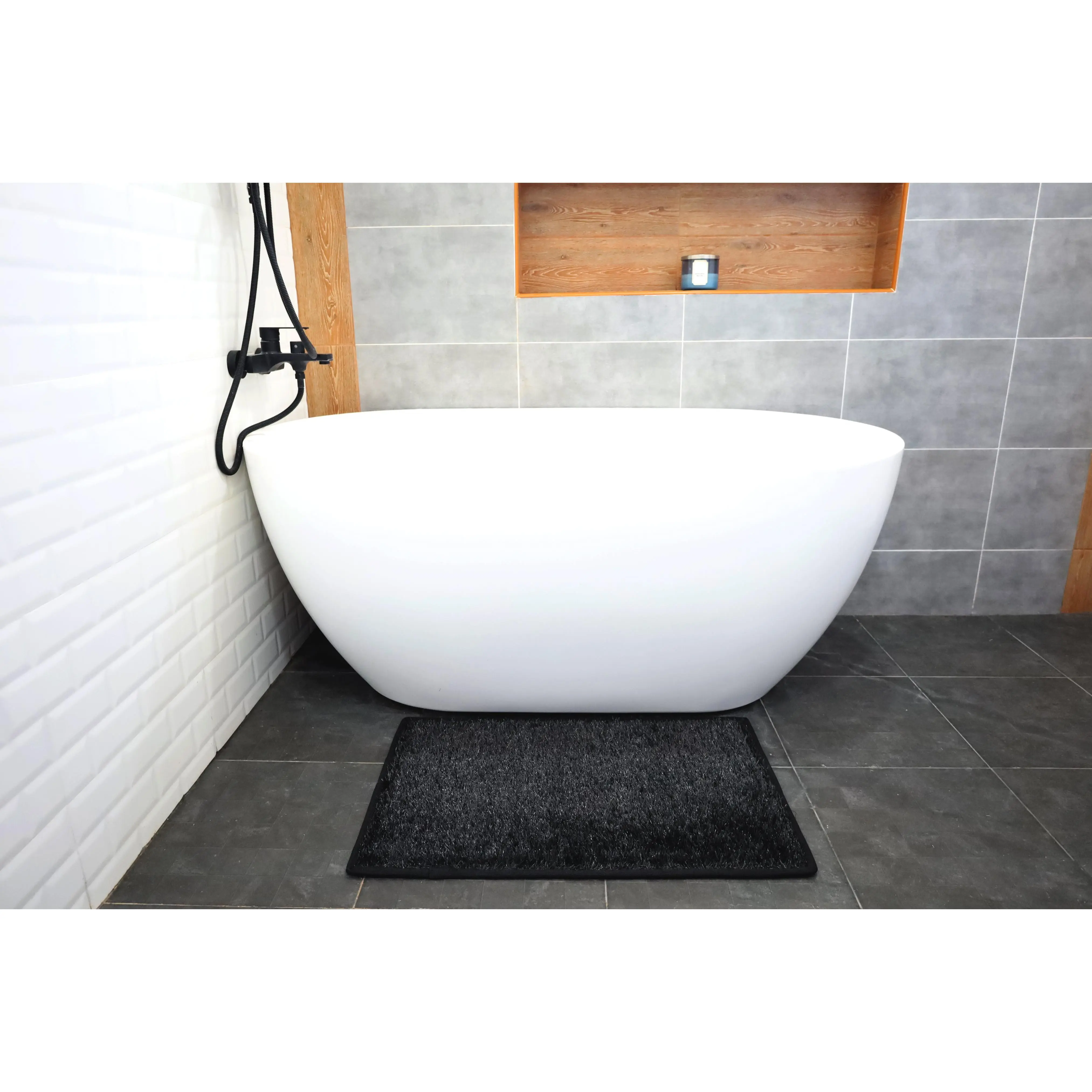 Non-Slip Absorbent Bathroom Mat, Waterproof Soft Bath Rug for Bathroom Floor