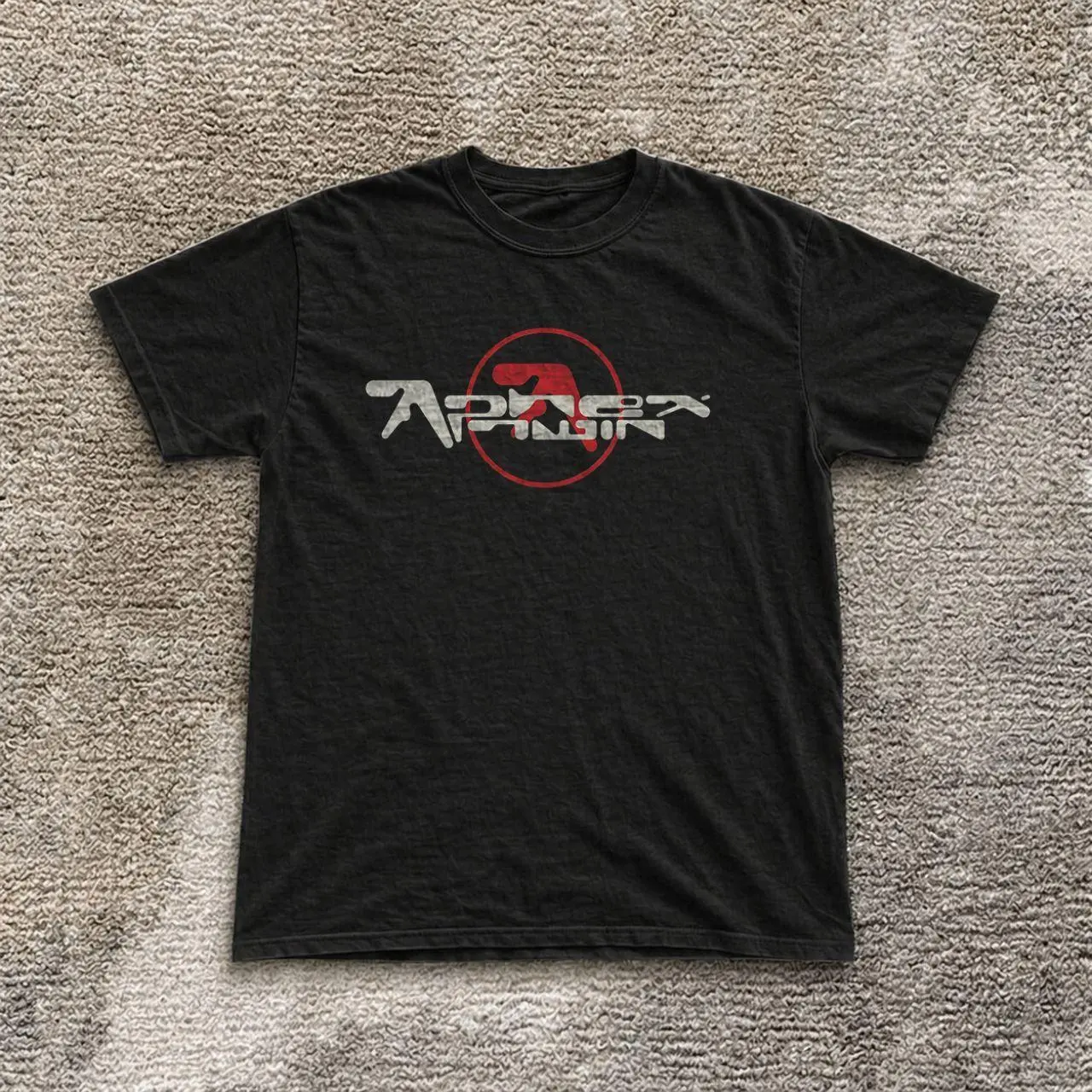 Men's Black T-shirt Logo Shirt, Electronic Music Tee, IDM Techno Graphic T Shirt, Vintage Music Shirt, Underground Rave Streetwear Te Menswear Top