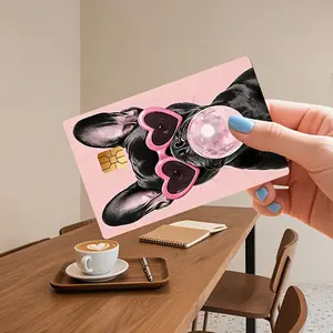 French Bulldog Dog Credit Card Sticker Used for EBT, Transportation, Keys, Credit Cards, Debit Cards, Card Skins, Protect Bank Cards, No Bubbles, High Quality, Suitable for Small Chip Cards