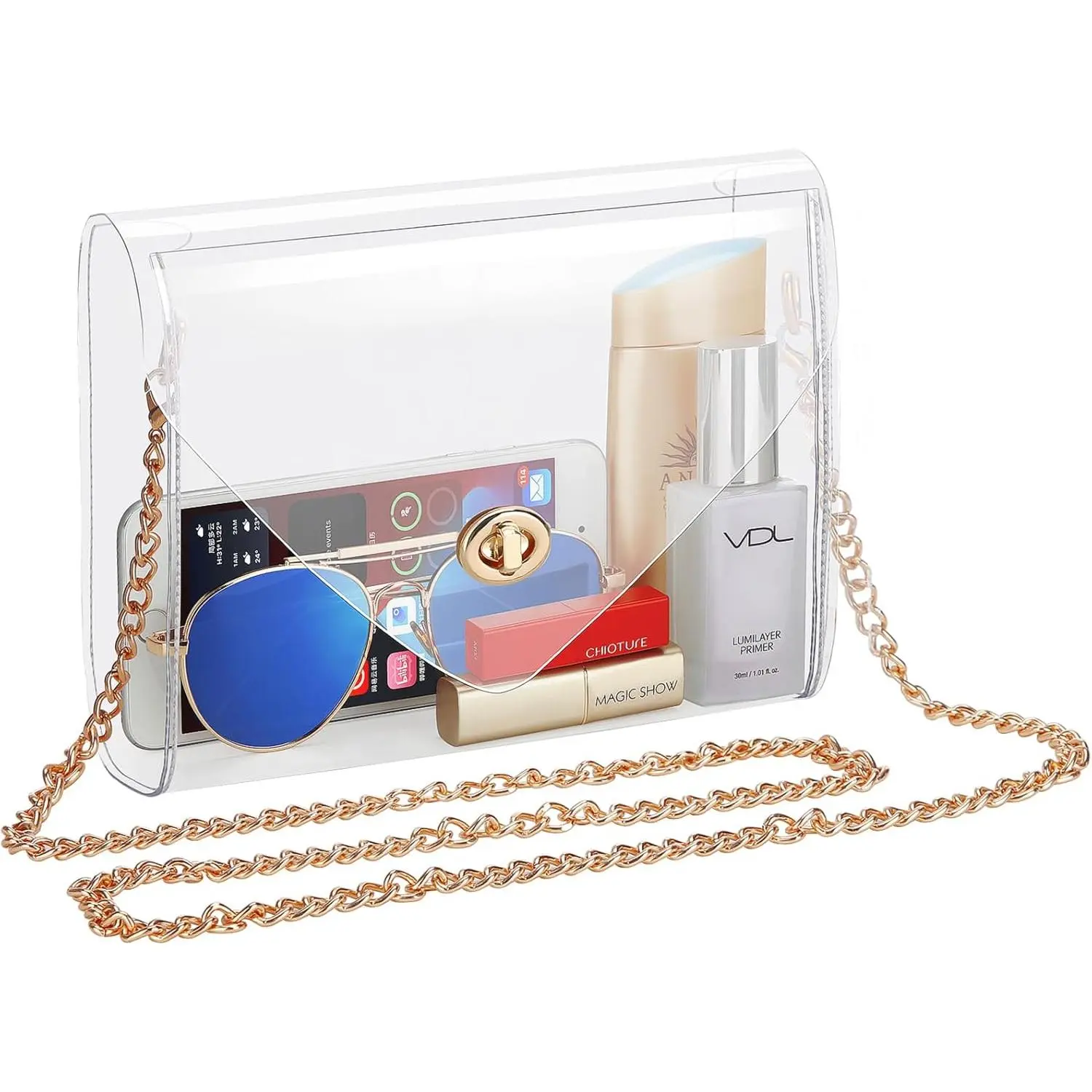 Clear Stadium-Approved Purse for Women – Transparent Crossbody Bag for Concerts, Sports Events, and Travel