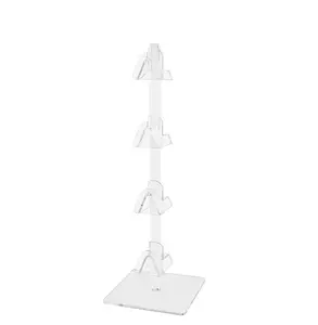 Eyewear Holder Countertop Display Stand Holds 4 Pairs of Sunglasses or Eyeglasses Clear Acrylic with Square Base for Retail Pharmacies Optical and Department Stores by 321 Plastics