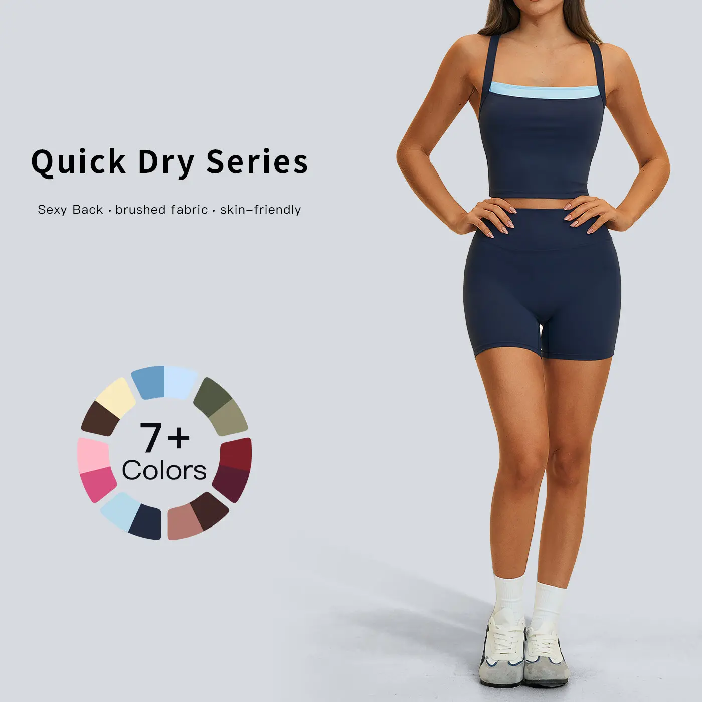 Tenwolf Women’s Casual Sports “Second Skin” Set – Cross-Back Design for Yoga & Running