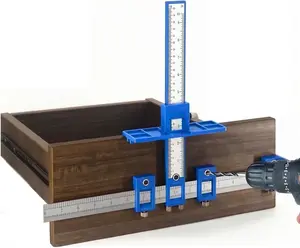 Cabinet Hardware Jig, Cabinets hardware template Cabinet Handle Jig with Automatic Center Punch, Avoid Jitter Caused by Direct Drilling. Use for Handles and Pulls on Drawers/Doors
