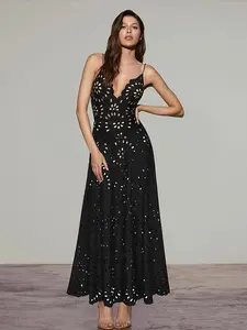 Black Two-Piece Swimsuit with a Hollow Long Skirt, Part of The 25SS Summer Trend