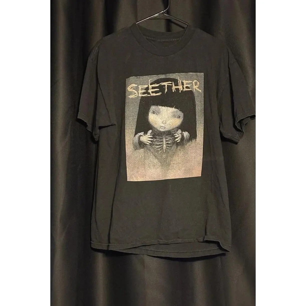 Rare Seether Band Music Short Sleeve Unisex Black T-Shirt S-5XL All Size SC467 3