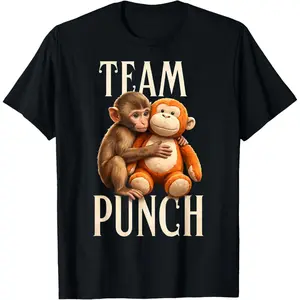 Baby Monkey Punch Team Punch T-Shirt Vintage Crewneck