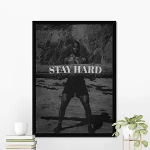 David Goggins Stay Hard Motivational Poster, Inspirational Wall Art, Home Gym Decor, Workout Poster, Motivation Wall Art, Motivational Print, Gift Room Frames Glossy
