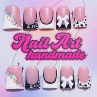 Cow polka dot white bow