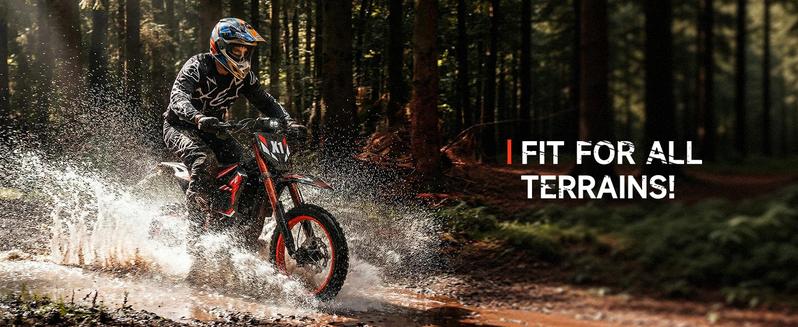 Qronge Youth & Adult Electric Bike 4500W Peak Power Mid-Mount Motor  Electric-Bike with 60V 28.8Ah Battery, 50MPH,  Battery 50 MPH Speed 14''/12'' Wheels 60 Miles   Bike with Long Range Dirt Mtb Ebikes