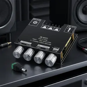 High Power 50Wx2+100W Bluetooth 5.0 Amplifier Board, HiFi Stereo Audio Module with Bass Treble Control, Low Noise for DIY Speaker Home Theater System, PC Sound Upgrade