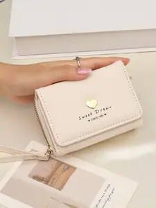 Korean Style Women's Short Wallet, Simple Design, Snap Closure, Multiple Card Slots, Large Capacity, Ideal for Students, All Seasons