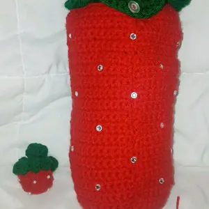 Strawberry Yarn Storage/ Hand Bag