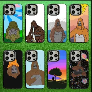 Sassy The Sasquatch Phone Case for iPhone 17 16 15 14 13 12 11 Pro Plus MAX Samsung S21 S22 S23 S24 S25 Gray Matte Silicone Black Cover Protective Cellphone Smartphone
