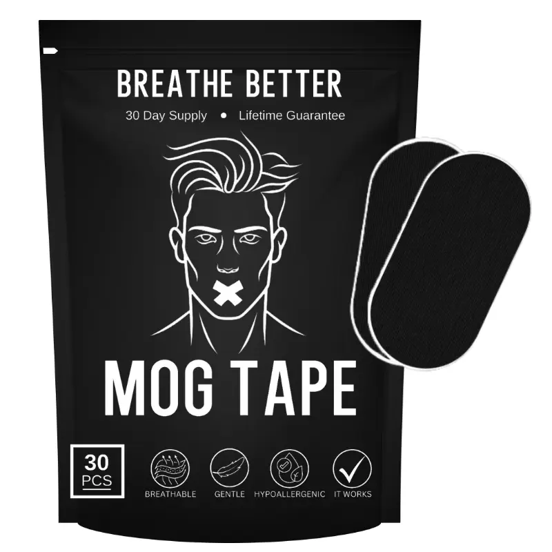 Mog Tape Mouth Tape For Sleep Nose Breathing - 30 Pieces  - Sharpen Jawline - mewing Proper Tongue Posture