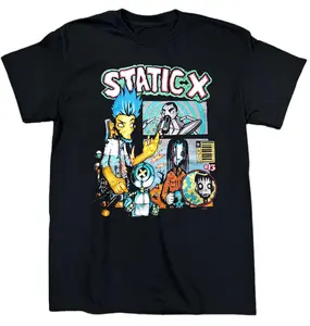 Collection Static X Band Album Heavy Cotton Black All Size T Shirt