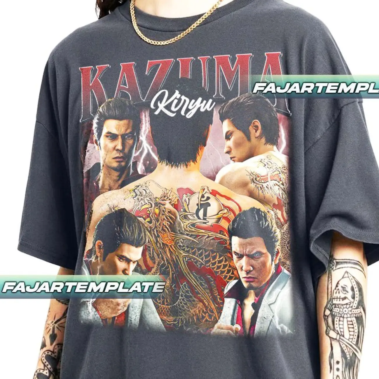 Kazuma Kiryu Yakuza Vintage T-Shirt, Gift For Woman and Man Unisex T-Shirt