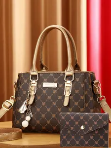 New Trendy High-Quality Print Set, Elegant Women's Handbag, Fashionable Shoulder Bag, Stylish Ladies' Accessory, Fashionable Patterned Bag, Fashionable Unique Bags