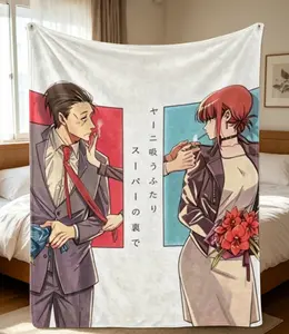 Smoking Behind the Supermarket with You Anime Throw Blanket, Premium Flannel Fleece, Lightweight Soft Warm Throw, Cozy Fluffy Blanket for Bedroom, Throw Blankets