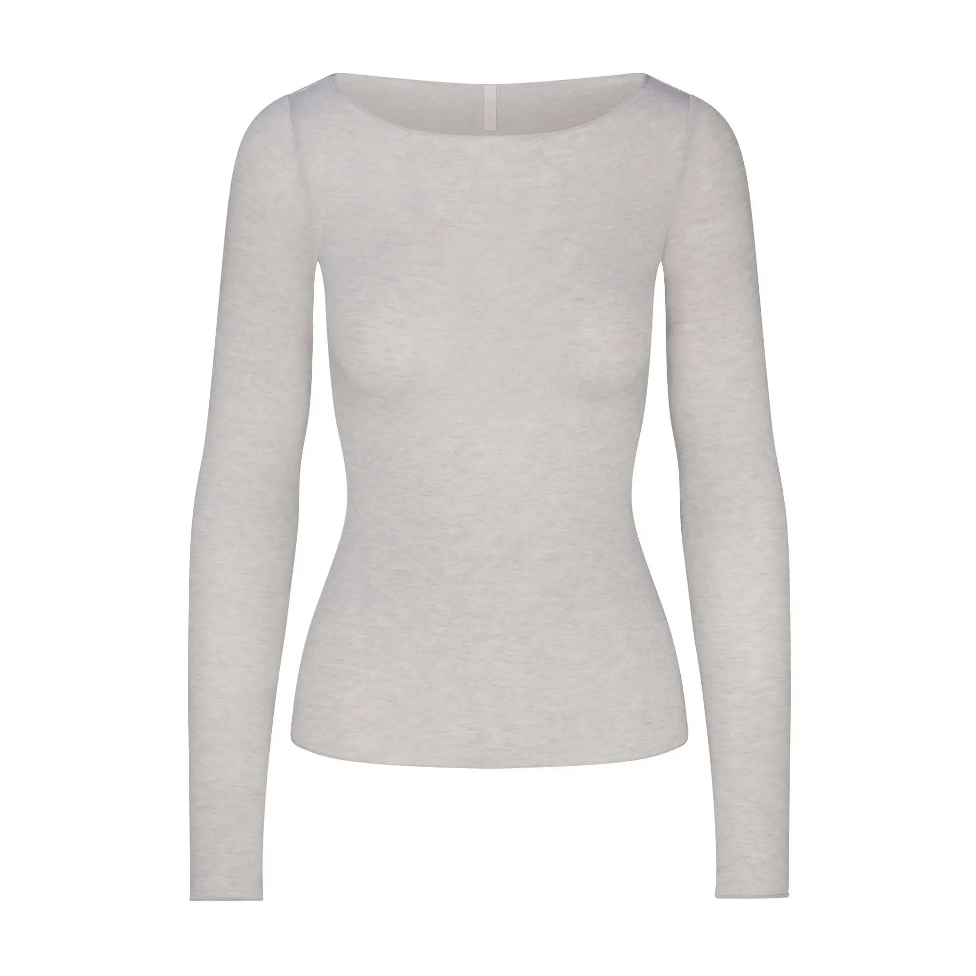 SKIMS SHEER MODAL LONG SLEEVE BOATNECK TOP SKIMS SHEER MODAL LONG SLEEVE BOATNECK TOP