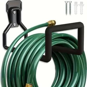 Hose Holders, Heavy-Duty Hooks, Wall-Mounted Hooks, Outdoor Garden Hose Holders, Retractable Hoses, Patio Organization, Space-Saving Storage, Durable - Suitable For Outdoor Patios