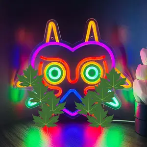 Mask LED Sign LoZ Neon Sign for Room Wall Decor Gamer Gifts Mask Game Room Decor LED Neon Light for Zelda Fans