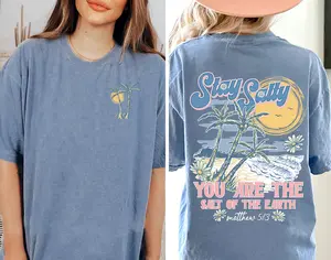 Comfort Colors Stay Salty Christian Shirt, Bible VerseShirt, Religious Christian Apparel Gift, Womenswear Beach Summer Vibes			