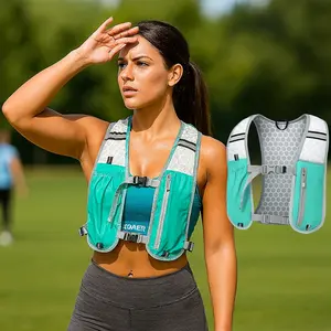 Unisex Multifunctional Outdoor Vest Pack, Lightweight Fitness Hiking Running Cycling Chest Bag, Adjustable Straps, Multiple Pockets