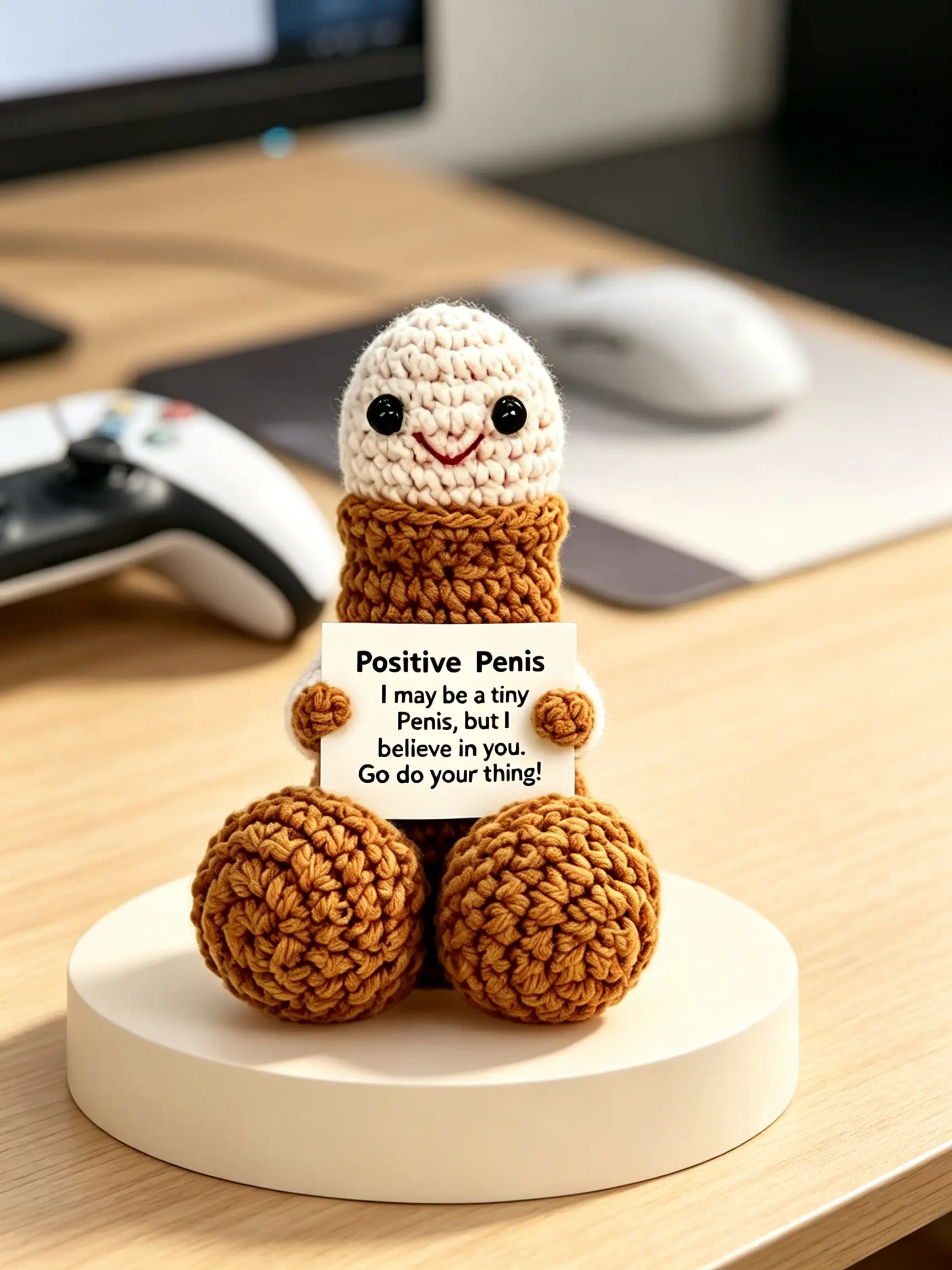 Hand-Crocheted Plush Toys—Unique Gifts, Quirky, Fun, and Inspiring Handmade Toys, Whimsical and Unconventional Gifts, Hilarious Desktop Decorations for Adults