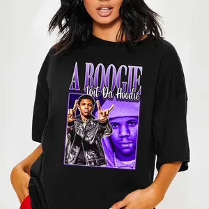 A Boogie Wit Da Hoodie Rapper Vintage Black T-Shirt