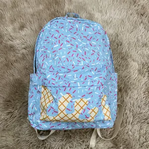 Ice Cream Drip Print Kids Book Bags 13x17x5 inch Perfect for Back to School Backpack