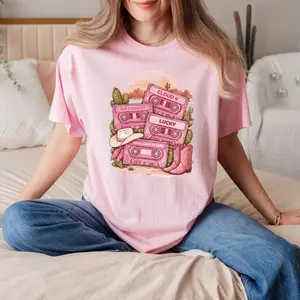 Pink Clound 9 Music Shirt, Retro Cowgirl Country T-shirt