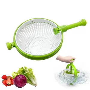 2025 New Foldable Fruit and Vegetable Basket, 2-In-1 Easy-To-Use, Collapsible Salad Spinner & Straining Colander for Salad, Fruit, Vegetable, Lettuce