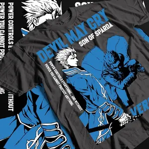 Devil May Cry Virgil T-Shirt, Son of Sparda, Anime Graphic Tees, Y2K Oufit For Him, Her, Best Gift Fan Dante Devil May, Anime Gifts