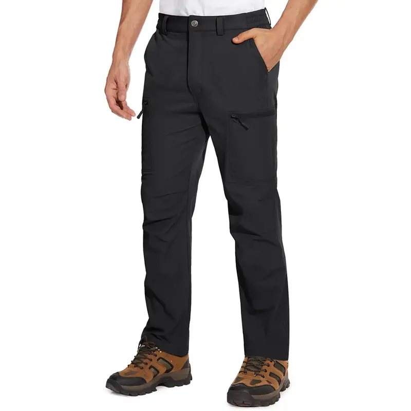 Men's Hiking Pants - Menswear, 6 Pockets, 90% Nylon 10% Spandex Light Fabric, Water-Resistant Ripstop, Quick-Dry, Cargo Pants Vibes, Gear Stays Close, Built for Hiking & Fishing