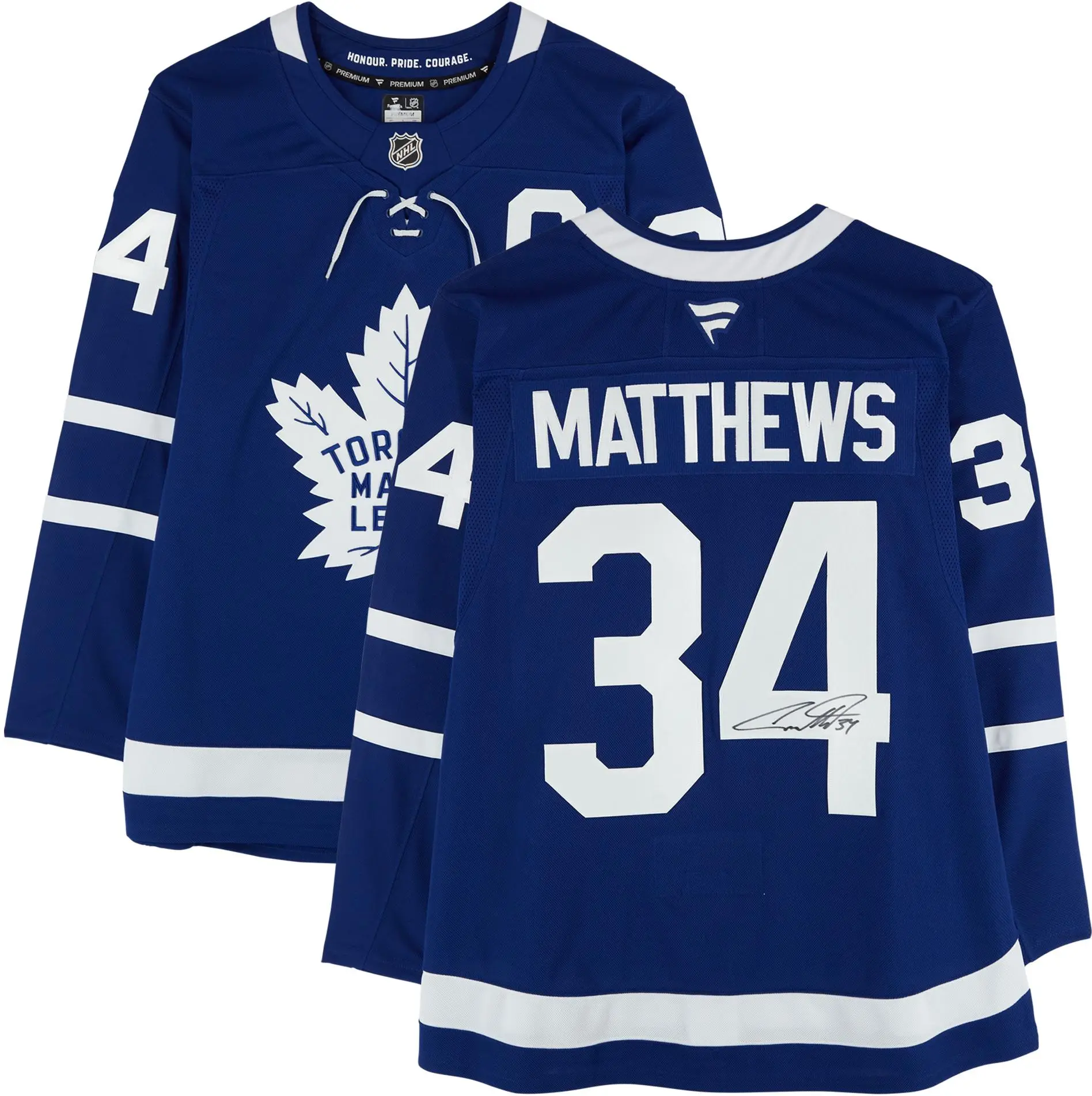 Auston Matthews Toronto Maple Leafs Autographed Blue Fanatics Premium Jersey - Fanatics Authentic Certified