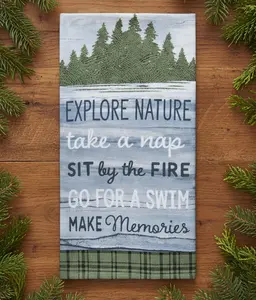 Cabin Life Rules Terry Towel