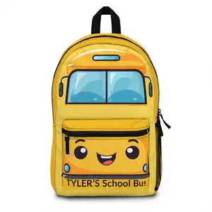 Custom Yellow School Bus Toddler Backpack Kids Gift
