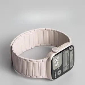 For Apple Watch Band I-Magnetic Silicone S10 Generation Three-Bead 2-Section Apple iwatch Strap