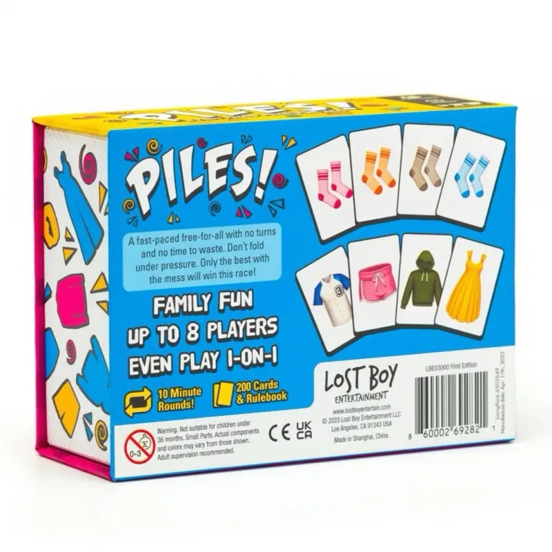 Lost Boy Entertainment Piles! Card Game: Memory Skills