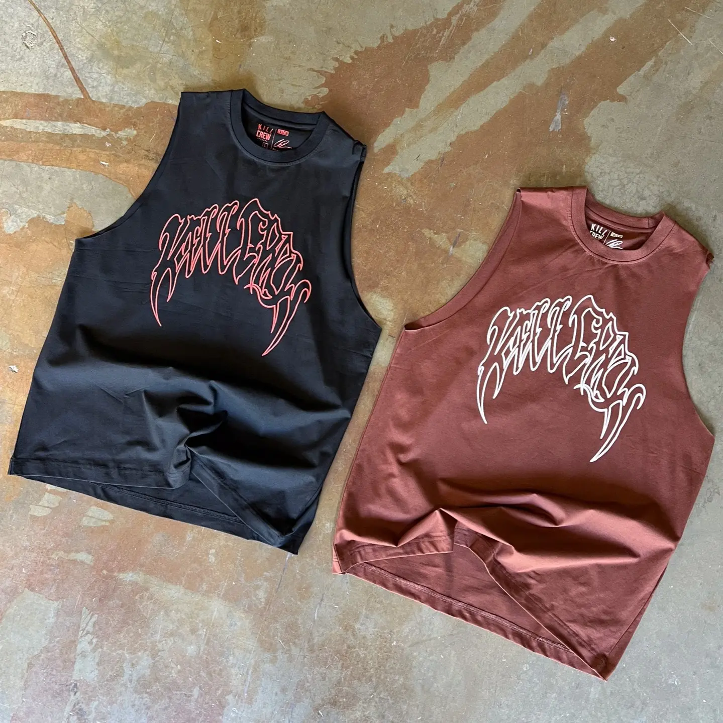 Kill Crew Tank Top - Comfy Cotton Menswear Soft Kill Crew Tank Top - Comfy Cotton Menswear Soft