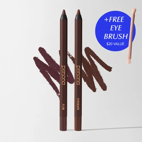 24 HR Waterproof Eyeliner Duo Sharpenable Eye Pencil