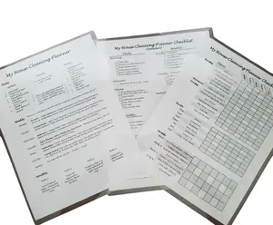 PolkaDotImpression My Laminated House Cleaning Planner Schedule & Checklists for Daily Weekly Monthly Cleaning with 3 Letter Size PDF Pages & 1 Instruction Sheet