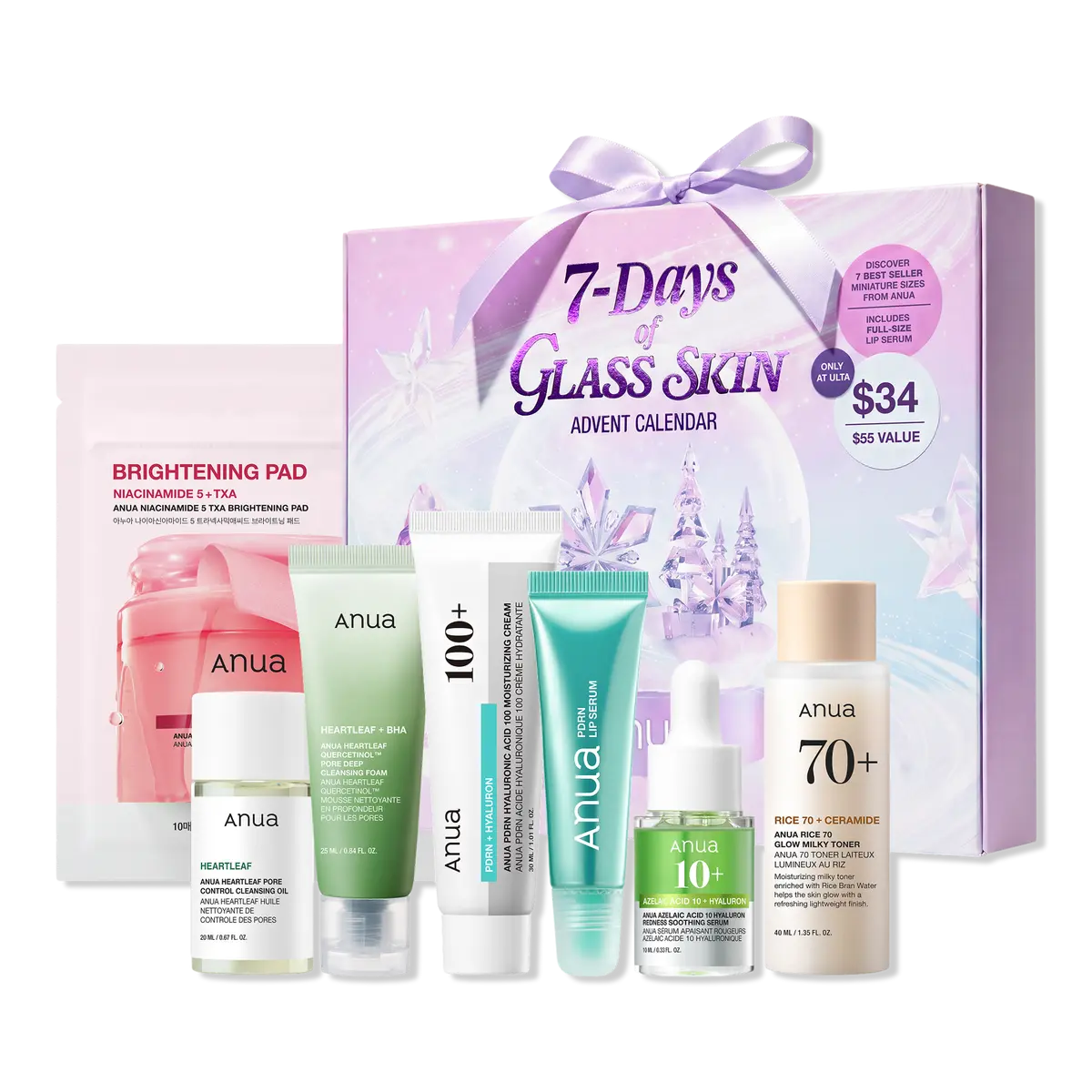 ANUA 7-Days Of Glass Skin Advent Calendar ($55 Value!)