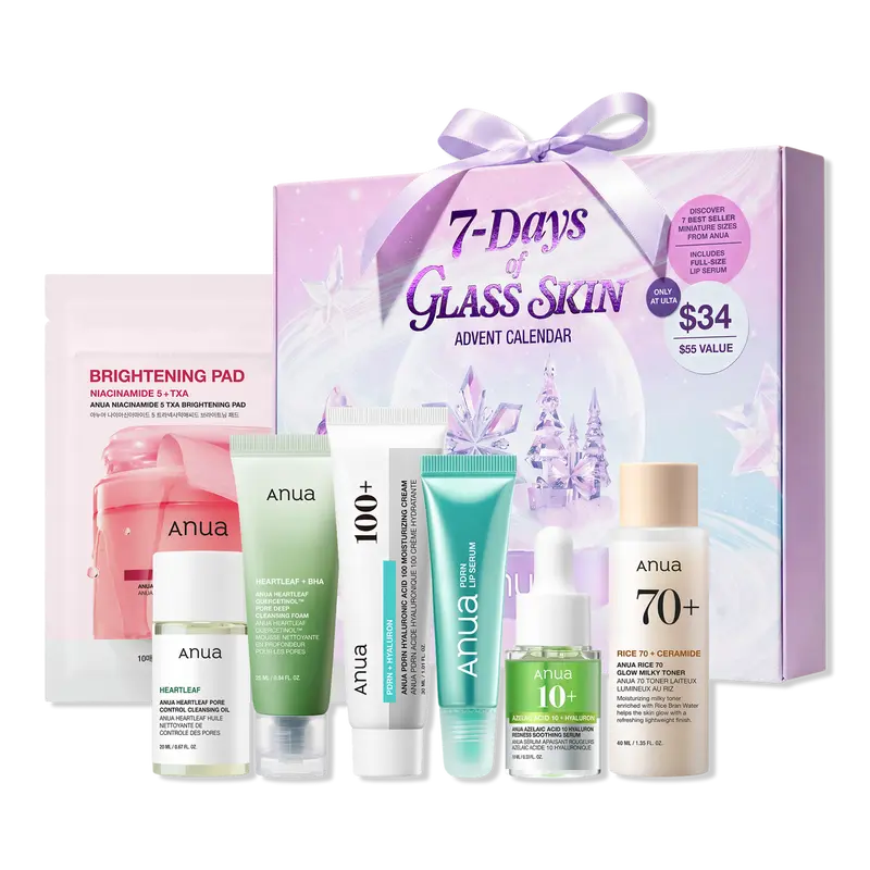 ANUA 7-Days Of Glass Skin Advent Calendar ($55 Value!)