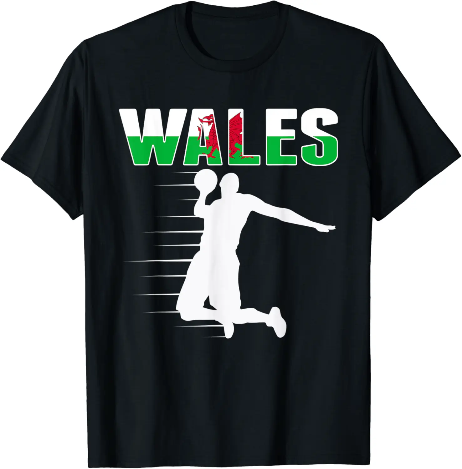 Wales Basketball Fans Jersey - Welsh Flag Slam Dunk Sport T-Shirt - Feliciabr Shop CG3B0BHNR2DGL