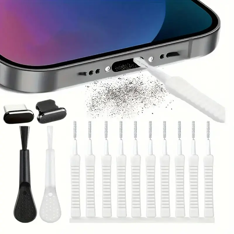 【Black Friday】Phone Charging Port Cleaning Tool Kit, Portable Camera & Phone Cleaner Maintenance Accessory Set for iPhone and Android Smartphones, Great Boyfriend Gift